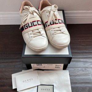 Gucci Ace Stripe Elastic Band Sneakers